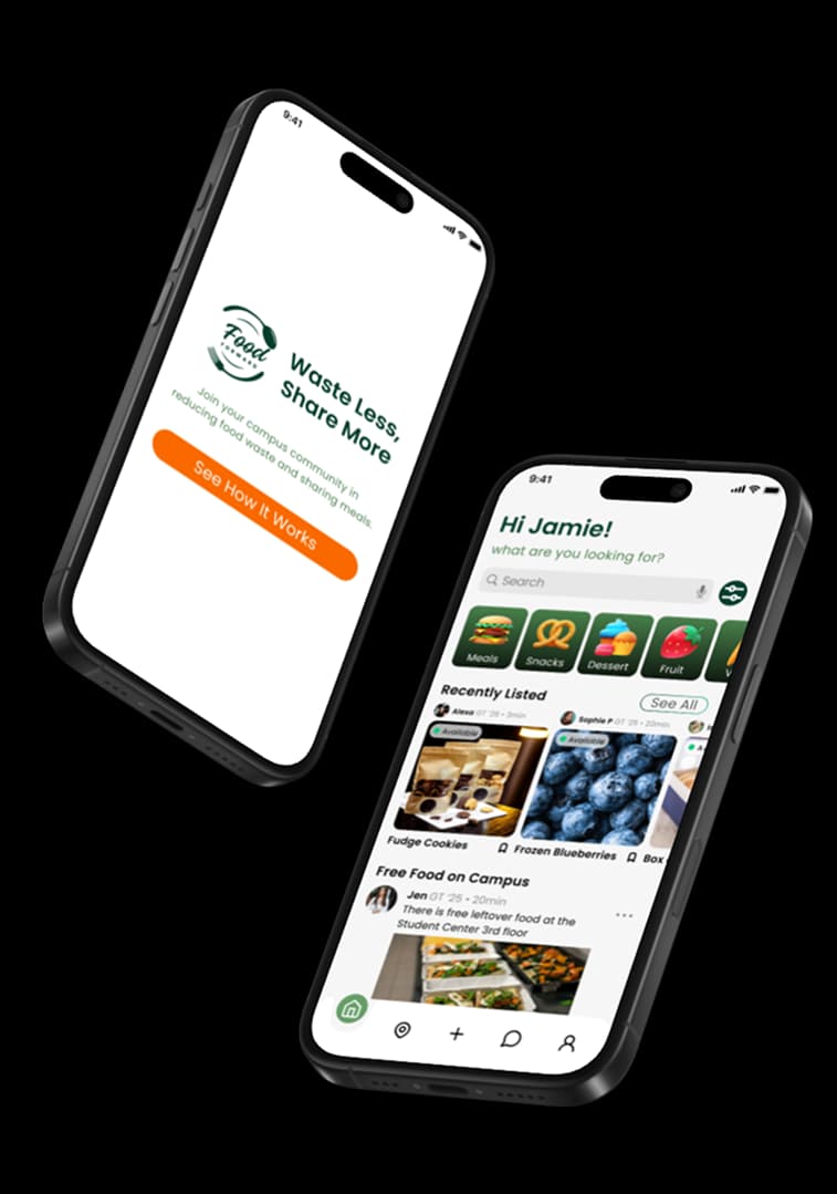 Food Forward app on an iPhone