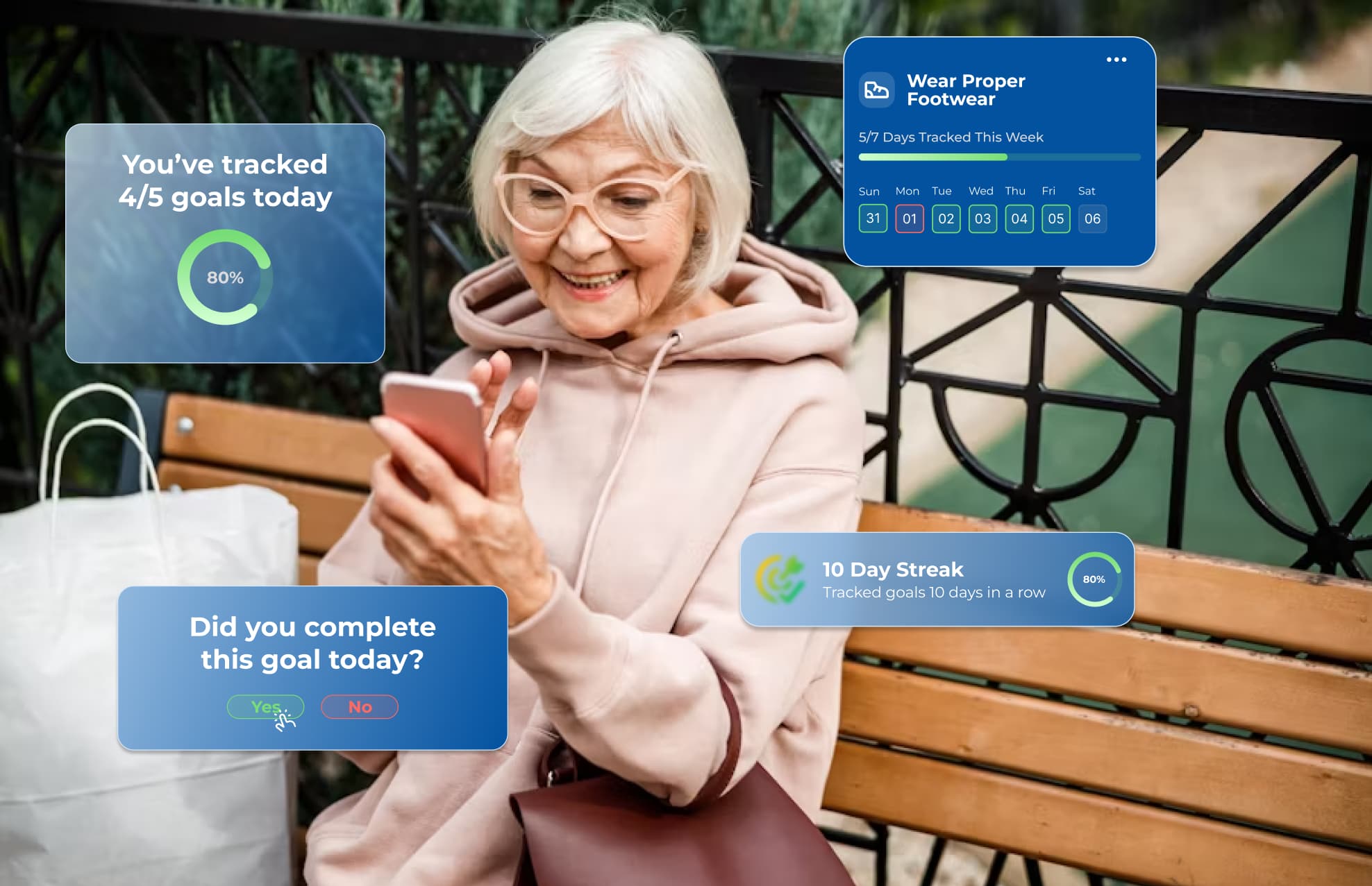 Fall Prevention app screens