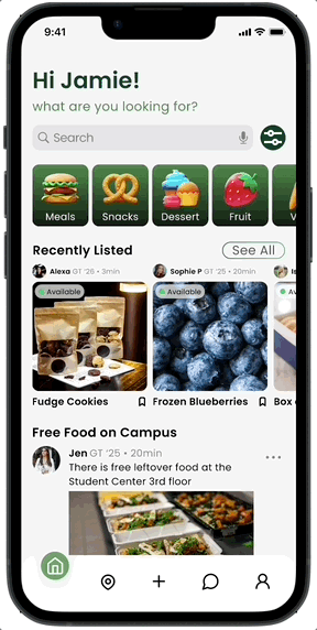 Browsing listings and campus updates